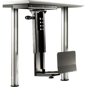 ROLINE PC-houder voor het bureau – stabiel • flexibel • draaibaar – computerhouder zwart – tot 30 kg