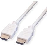 VALUE HDMI High Speed Cable met Ethernet M-M, wit, 2 m - wit 11.99.5702