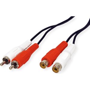 Value - Cinch Verlengkabel - 5 m - Audiokabel - Geschermd