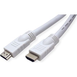 VALUE HDMI High Speed Cable met Ethernet M-M, wit, 15 m - wit 11.99.5715