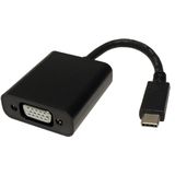 VALUE - Beeldschermadapter - USB Type C naar VGA - Zwart - 10 cm