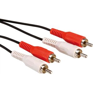 Roline - Cinch Aansluitkabel - 5 m - RCA - Duplex-uitvoering - Geschermd