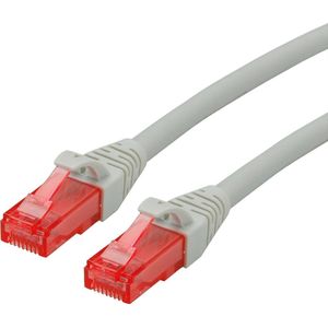 ROLINE UTP LAN-kabel Cat 6 Component Level LSOH| Ethernet netwerkkabel met RJ45-stekker | grijs 0,5 m