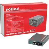 ROLINE Fast Ethernet Converter - RJ-45 - SC - Grijs