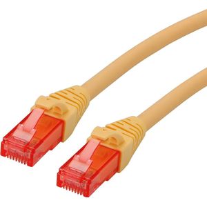 ROLINE LAN Cat6 Component Level | Netwerkkabel UTP Ethernet-kabel met RJ45-stekker | geel 1m