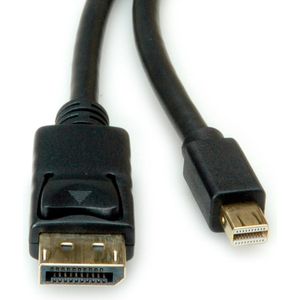 ROLINE Mini DisplayPort Kabel, mDP-DP, v1.3/v1.4, M/M, zwart, 1 m - zwart 11.04.5814