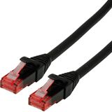 ROLINE UTP LAN-kabel Cat 6 Component Level LSOH| Ethernet netwerkkabel met RJ45-stekker | zwart 0,3 m