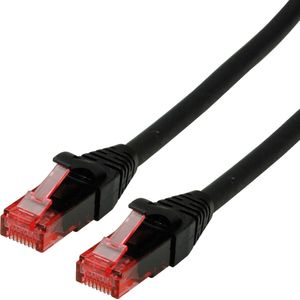 ROLINE Cat6 Component Level LAN-kabel | UTP Ethernet netwerkkabel met RJ45-stekker | zwart 0,3 m