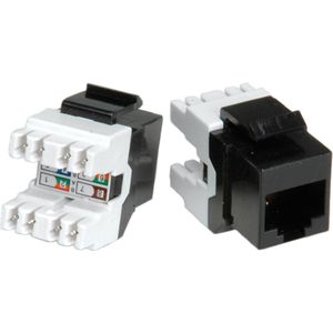 ROLINE Cat.5e (Klasse D) Keystone, RJ45, niet afgeschermd, zwart