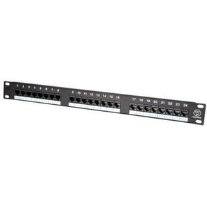 24-poorts Cat5e Patchpaneel - UTP - 1U - Zwart