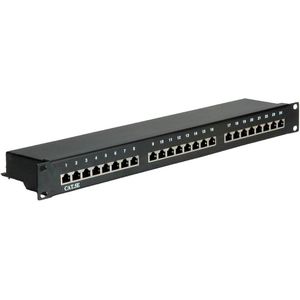 Value 24 poorten Netwerkpatchpaneel 483 mm (19) CAT 5e 1 HE Zwart