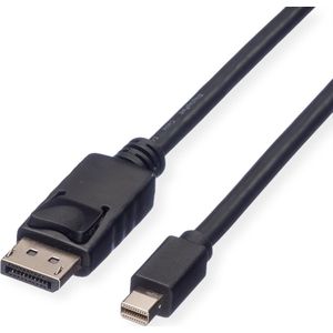 ROLINE DisplayPort kabel, DP M - Mini DP M, zwart, 1 m