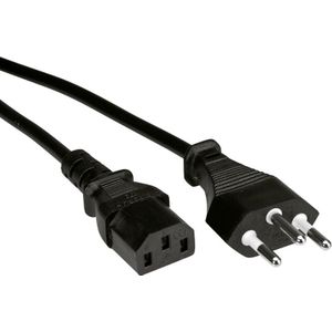 VALUE netsnoer T12 naar C13, zwart, 1,8 m