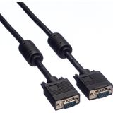 ROLINE SVGA High Quality Kabel met ferrietkernen + DDC, HD15M/M, 15pins, 6 m