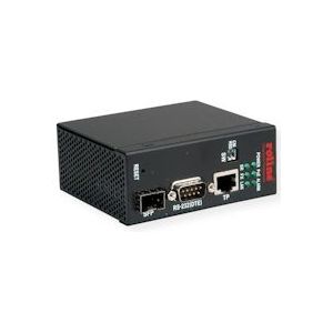 ROLINE Industriële Converter Ethernet - Seriële RS232, Seriële Server - zwart 21.13.1138