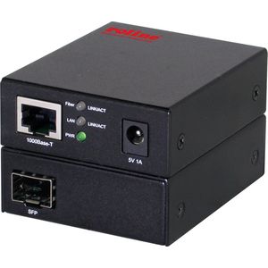 ROLINE - 10/100/1000Base-T naar Dual Speed Fiber Media Converter - Zwart - Ethernet naar Glasvezelconverter
