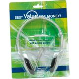 Value - 15.99.1316 - Koptelefoon - Grijs - Bedraad - Stereo headset met volumeregeling