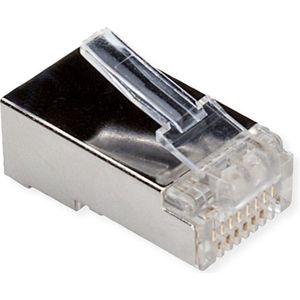 RJ45 krimp connectoren (STP) voor CAT6 netwerkkabel (vast/flexibel) - 10 stuks