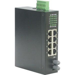 ROLINE Industriele Switch 7x RJ-45, 1x ST, unmanaged - zwart 21.13.1151