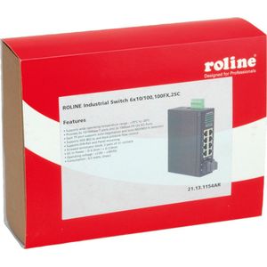 ROLINE industriële switch, 6x RJ-45 en 2x RJ-45 of SC, unmanaged