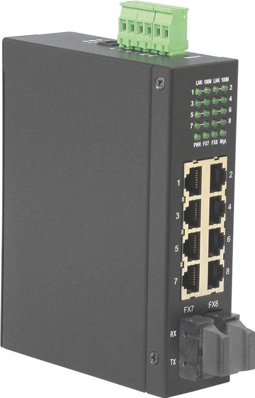 ROLINE Industriële Switch - 6x RJ-45 - 2x SC - Unmanaged