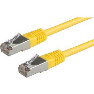 VALUE Patchkabel Cat.6 (Class E) S/FTP (PiMF), geel, 0,5 m