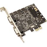 VALUE PCI-Express-Kaart, Serieel RS232, D-Sub 9, 2 Poorts, Parallel EPP/ECP2S, 1 Poort