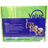 VALUE PCI-Express Kaart, Serieel RS232, D-Sub 9, 2 Poorts