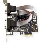 VALUE PCI-Express Kaart, Serieel RS232, D-Sub 9, 2 Poorts
