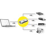 Value - USB 2.0 Hub - 4-poorts - Zwart - USB type A