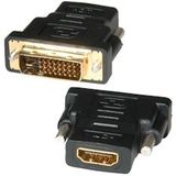 ROLINE HDMI-DVI Adapter, HDMI BU / DVI-D ST, 50 mm