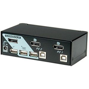 Roline 2x DisplayPort naar 1x DisplayPort KVM Switch