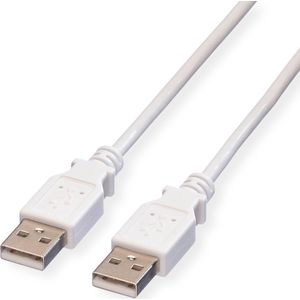 VALUE USB 2.0 Kabel, Type A-A, wit, 0,8 m