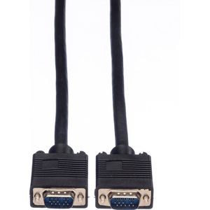 VALUE HQ VGA kabel HD15 M/M, 2 m - zwart 11.99.5252