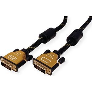 ROLINE GOLD Monitor kabel DVI, M/M, (24+1) dual link, 5 m - meerkleurig 11.04.5514