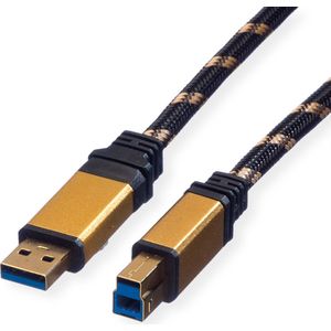 ROLINE Kabel USB USB-A - 3 m zwart goud (11.02.8903)