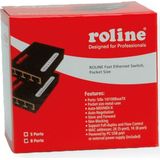 ROLINE Fast Ethernet Switch - 8 Ports - Metalen Behuizing