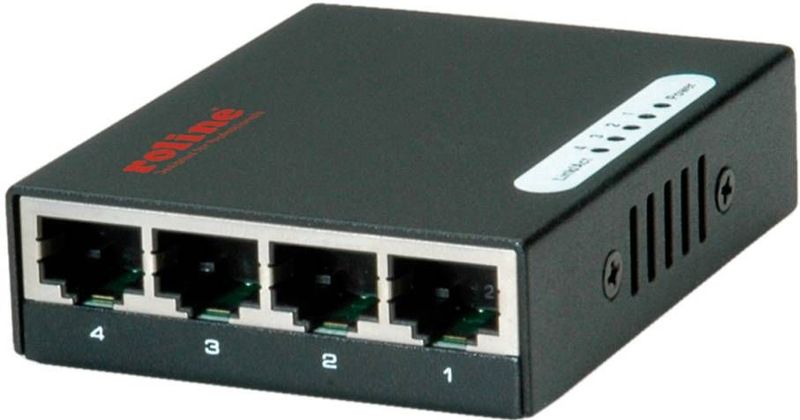 ROLINE Gigabit Ethernet Switch - 4 Poorten - Pocket Formaat