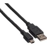 ROLINE USB 2.0 Kabel, type A - 5-Pin Mini, zwart, zwart, 0,8 m