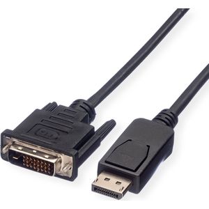 VALUE DisplayPort Kabel DP Male - DVI (24+1) Male, LSOH, zwart, 1,5 m - zwart 11.99.5608