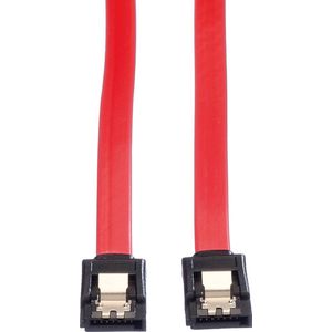 VALUE Int. SATA 6.0 Gbit/s HDD kabel, met clicksluiting, 0,5 m - rood 11.99.1550