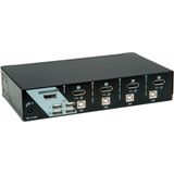 ROLINE DisplayPort USB 2.0 KVM Switch, 1 User - 4 PC