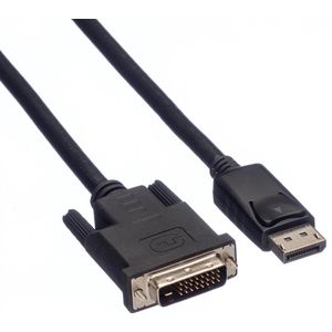 ROLINE DisplayPort Kabel DP Male - DVI Male (24+1), LSOH, zwart, 1,5 m - zwart 11.04.5775