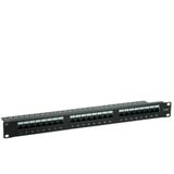 Patch Panel - 19 Inch - 24x RJ45 - CAT6 - UTP - Zwart - 1U