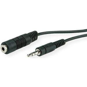 3,5mm Jack verlengkabel | koper | zwart | 2 meter