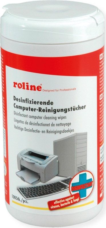 Roline - Reiniging PC + Periferie - Desinfecterende Doekjes - 100 Stuks