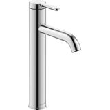 Duravit C.1 wastafelarmatuur, maat L (uitloop hoogte 173 mm), waterkraan badkamer, wastafelarmatuur met keramische cartridge, chroom