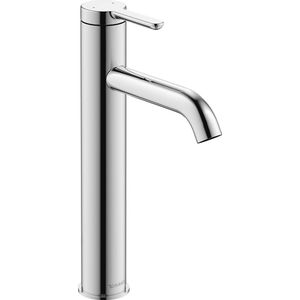 Duravit C.1 wastafelarmatuur, maat L (uitloop hoogte 173 mm), waterkraan badkamer, wastafelarmatuur met keramische cartridge, chroom