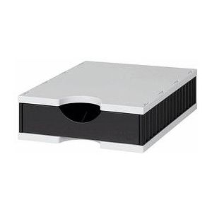 styro Schubladenbox uno  schwarz 268-0101.9895S, DIN A4 mit 1 Schublade
