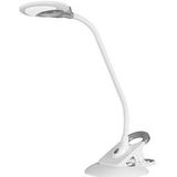 Hansa Swirl Schreibtischlampe weiß, silber 4 W mit Tischklemme